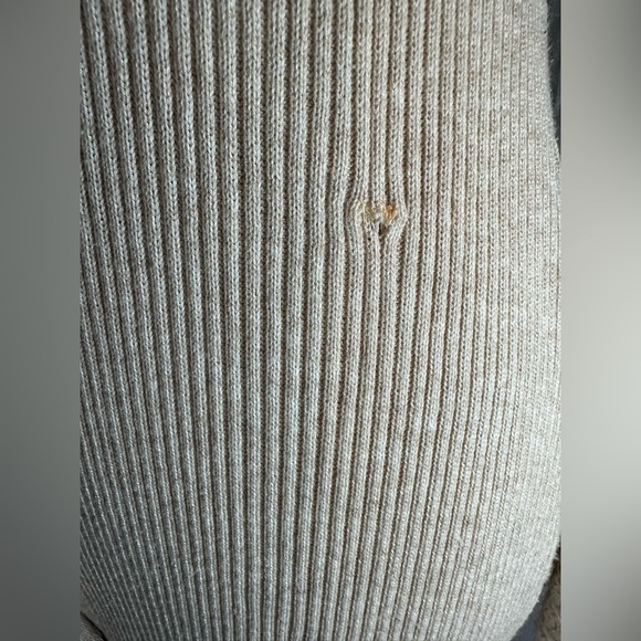 Jason Wu Collective Cardigan Sweater Dress Button Up Beige Ribbed Knit Size XS - Picture 5 of 13